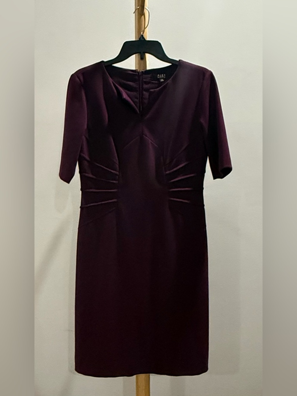 Alex Marie Plum Ruched Midi Dress